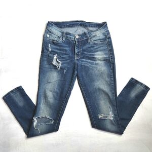 KanCan Blue Distressed Skinny Jeans